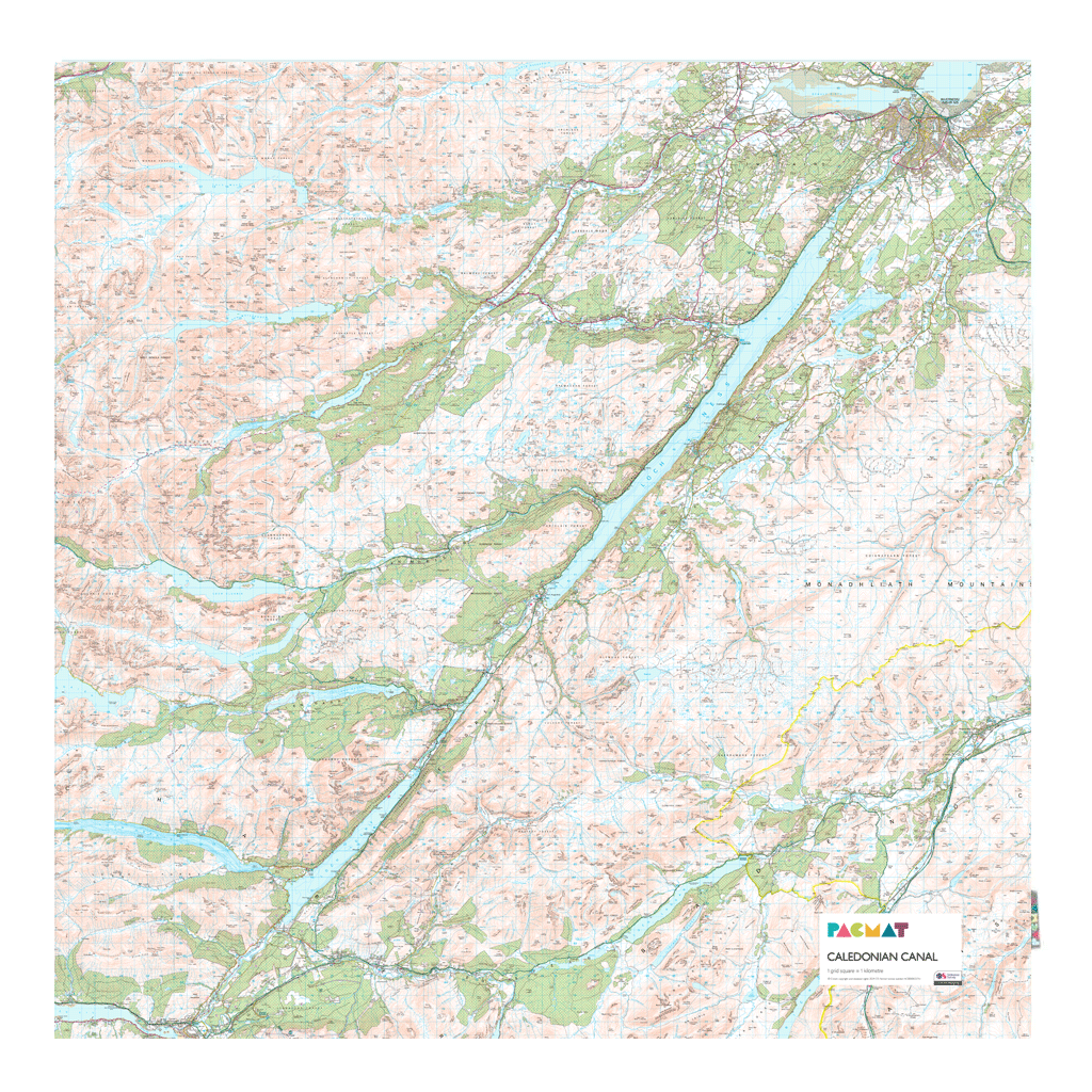 Caledonian Canal Map Picnic Blanket