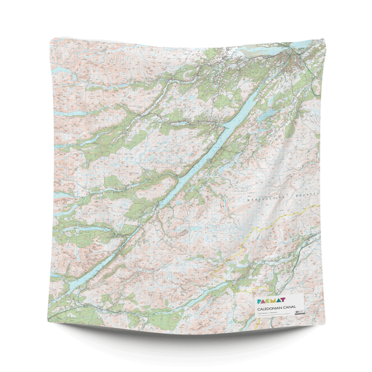 Caledonian Canal Map Picnic Blanket