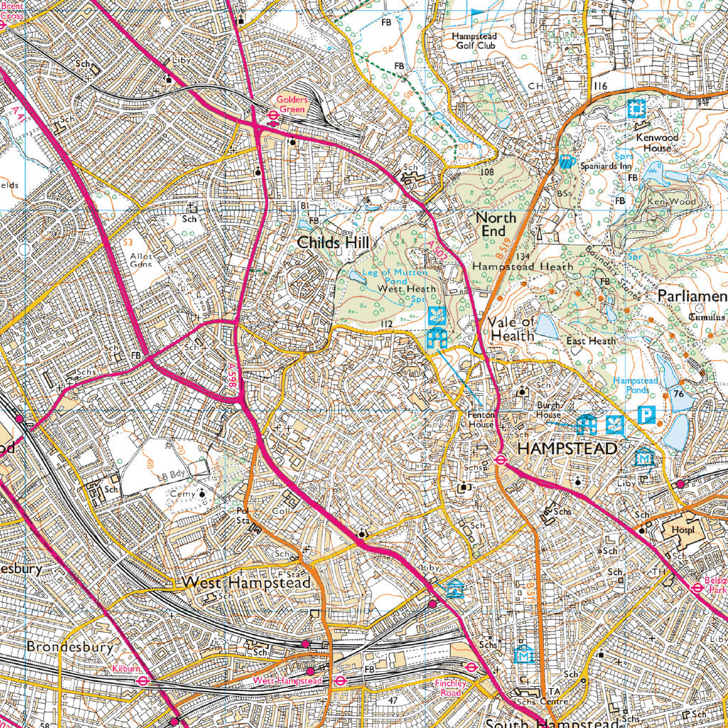 London inner city leisure map picnic mat