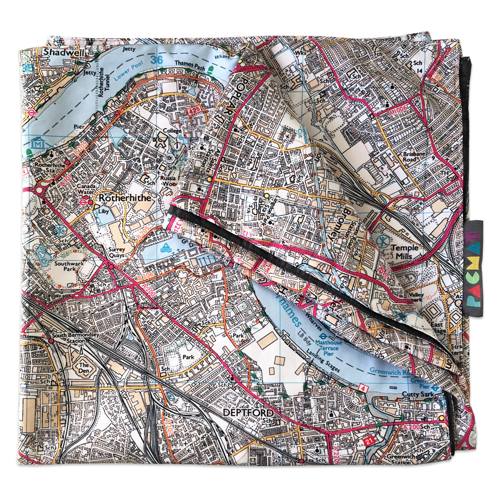 London inner city leisure map picnic mat