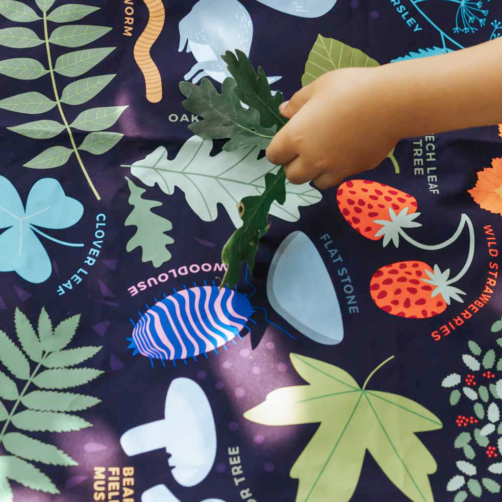 Leaf Print Picnic Blanket