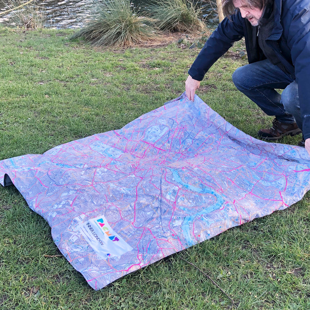 London inner city leisure map picnic mat