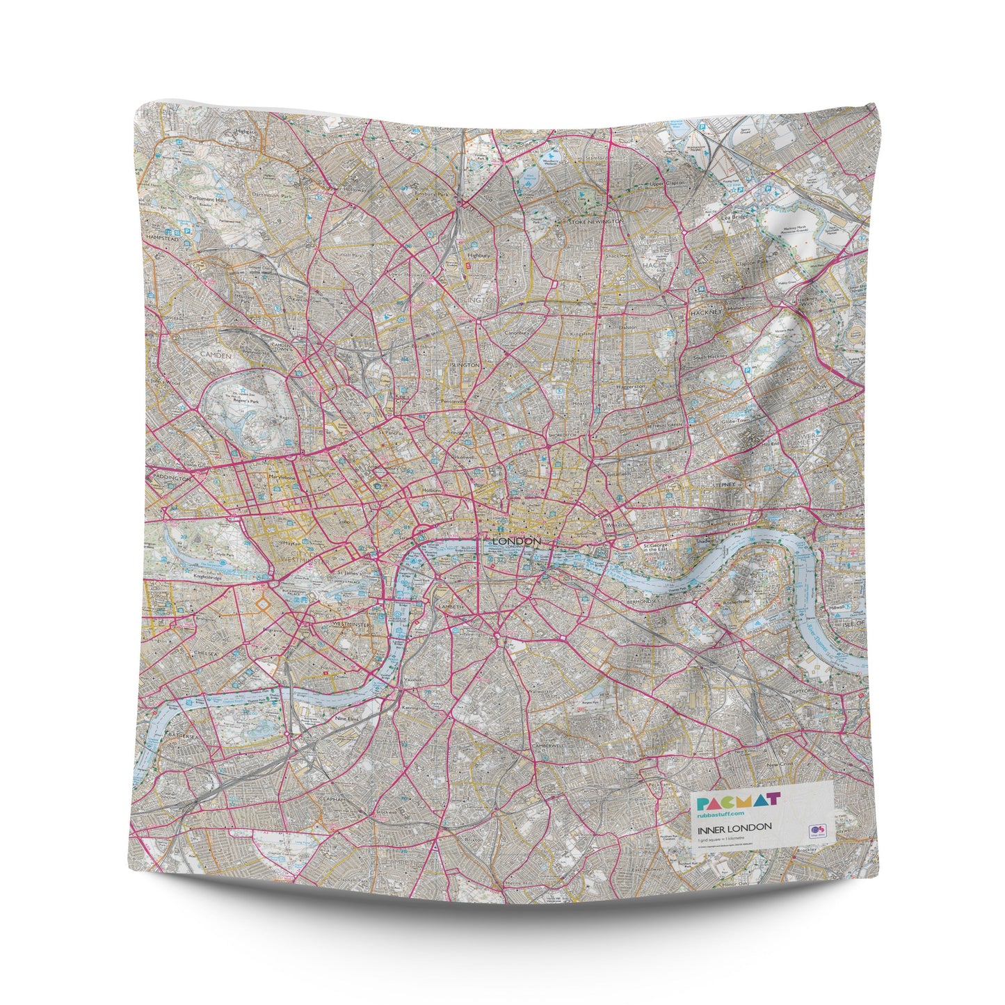 London inner city leisure map picnic mat